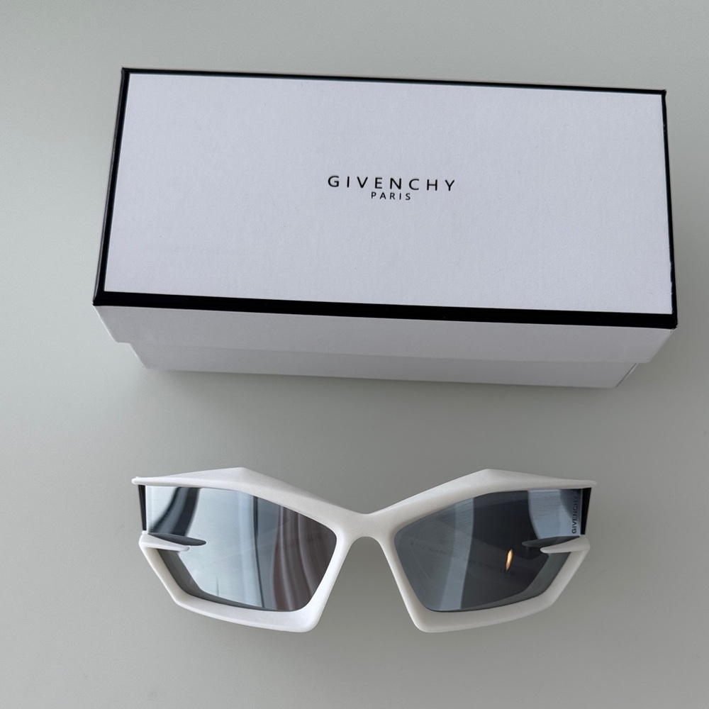 Givenchy Angular White Sunglasses - image 1